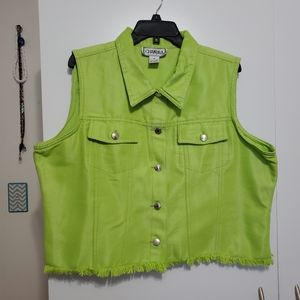 Lime Green Cropped Vest